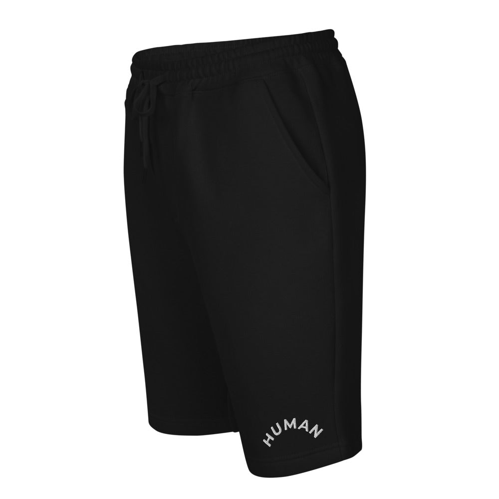 Human Embroidered fleece shorts